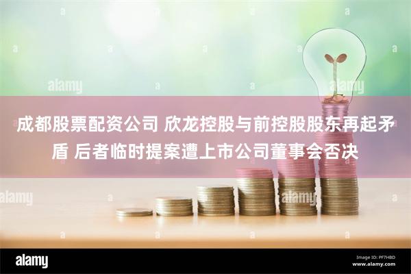 成都股票配资公司 欣龙控股与前控股股东再起矛盾 后者临时提案遭上市公司董事会否决