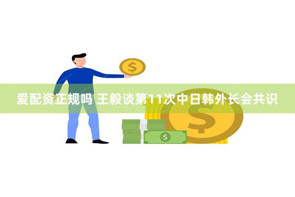 爱配资正规吗 王毅谈第11次中日韩外长会共识